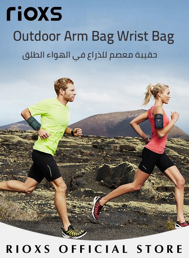 RIOXS Sports Armband, Unisex Running Arm Band Bag, 10*2*18cm/3.9*0.8*7.1inch Phone Holder Arm Bands for Men and Women, Lightweight Waterproof Running Gym Universal Smartphone Arm Bag with Earphone Hole, Fits All Kinds of Mobile Phones, Suitable for Running, Walking, Hiking, Biking, Climbing and More - Image 5