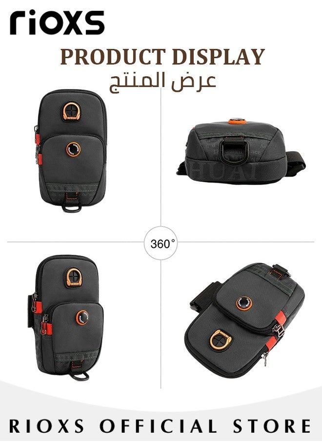 ريوكس حقيبة ذراع الجري لحامل الهاتف للرجال والنساء حقيبة الذراع متطابقة مع جميع أنواع الهواتف المحمولة مناسبة للجري والمشي والتنزه وركوب الدراجات  - Image 4