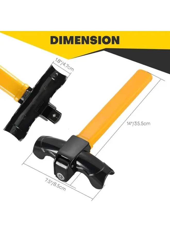 T Type Universal Car Steering Wheel Lock Anti Theft With 2 Keys - Image 2