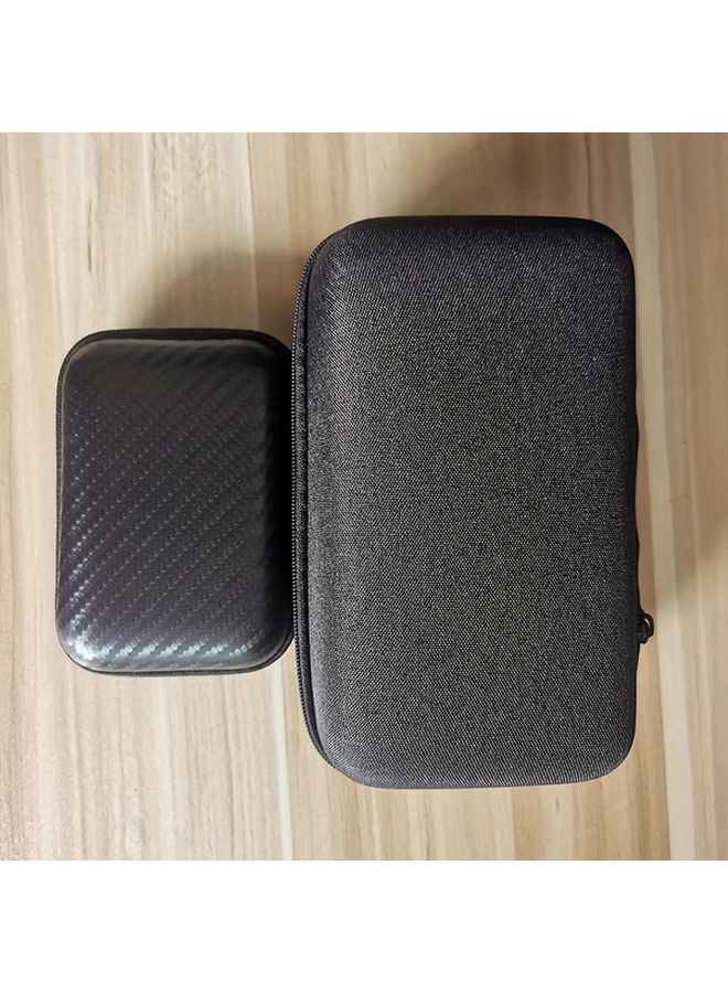 Large Small 2pcs Black EVA Storage Bag Hard Shell Case for Electronics Accessories - Image 1