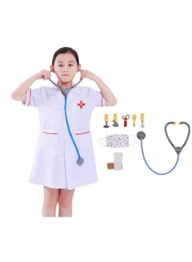 GGEROU Kids Cosplay Costume,Doctor costume for Kids,Role Play Kit with Gift Accessories,Suitable for Children 100-140cm  - Image 1