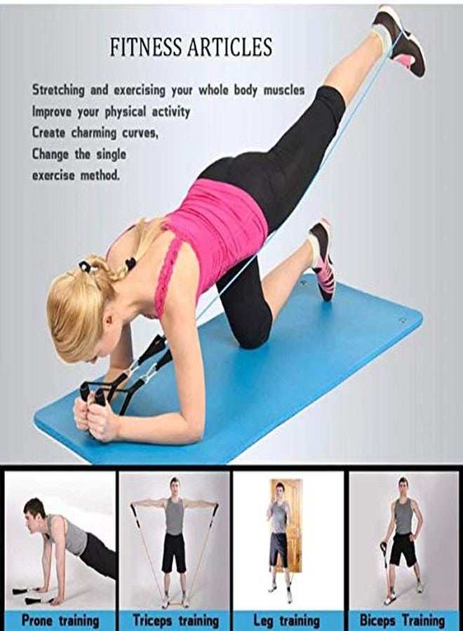 LAFILLETTE 11pcs Exercise Workout Bands with Carry Bag, Door Anchor, Handles, Ankle Straps for Body Stretching Physical Therapy and Resistance Training - Image 5
