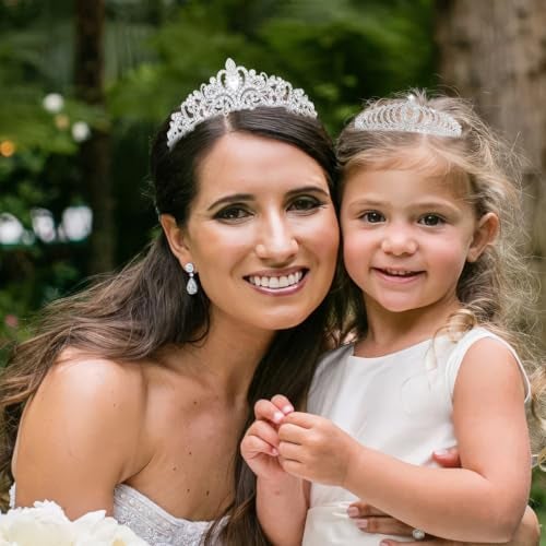 Vofler Tiaras and Crowns, Vofler 2 Pack Crystal Rhinestone Headband Headpiece Hair Jewelry for Women Ladies Girls Bridal Bride Princess Queen Birthday Wedding Pageant Prom Halloween Costume Party Silver - Image 2