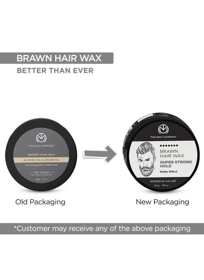 The Man Company Hair Styling Wax Cream with Almond Oil & Argan Oil (1.7oz) | For Extra Strong Hold and Matte Effect All Day - Paraben & Silicon Free  - Image 4