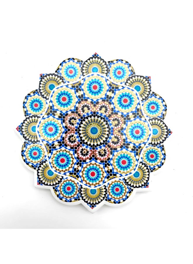 Multi-style 3D Three-dimensional Relief Bronzing Coaster Cork Insulation Pad European And American Innovative Coffee Absorbent Pad-Color:3D Irregular-coaster MH10  - Image 3