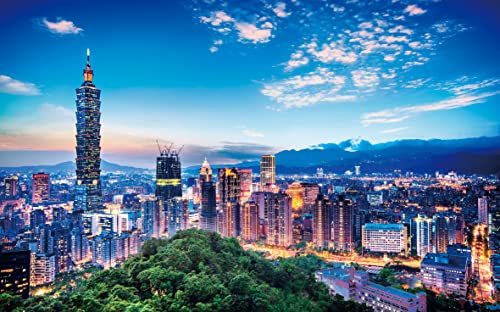 Pintoo Jigsaw Puzzles 4000 Piece for Adults The Beautiful Sunset of Taipei Beautiful Plastic Puzzle for Home Decor Zero Dust Easy Storage H2040 - Image 1