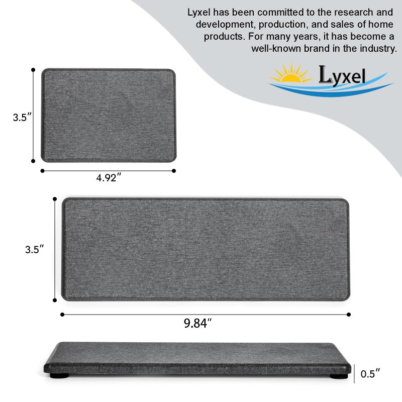 Lyxel 3PCS Stone Drying Tray, Water Absorbing Stone Tray for Sink, Stones Soap Trays, Fast Dry Diatomite Stones Mat,Used for Hand Soaps,Sponge,Toothbrush Holder in Bathroom Counter and Kitchen Sinks - Image 5