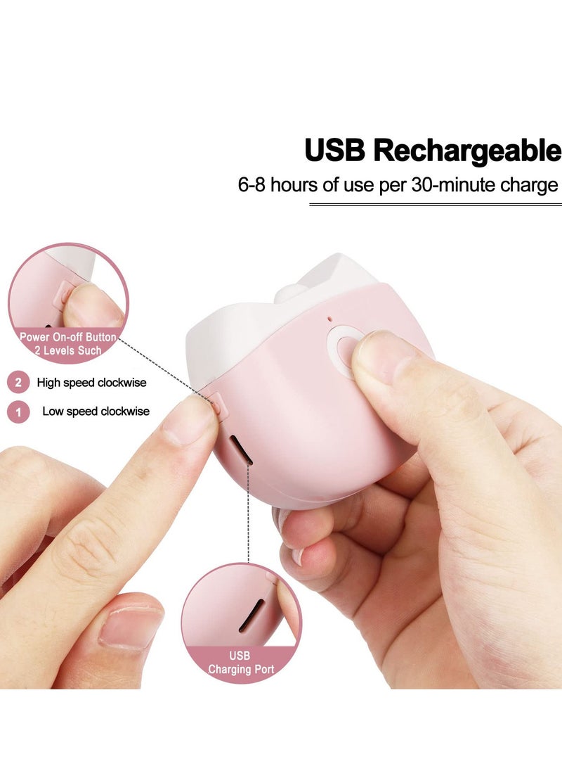 Excefore Automatic Electric Nail Clippe, USB Rechargeable Safety Fingernail Trimmer with LED Light & 2 Speeds with Nail Scraps Storage for Baby, Kids, Seniors and Adult  - Image 5