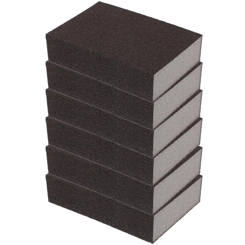 6Pcs Low Density 180 Grit Fine Sanding Sponge Blocks For Wood Polishing Furniture Finishing - Image 2