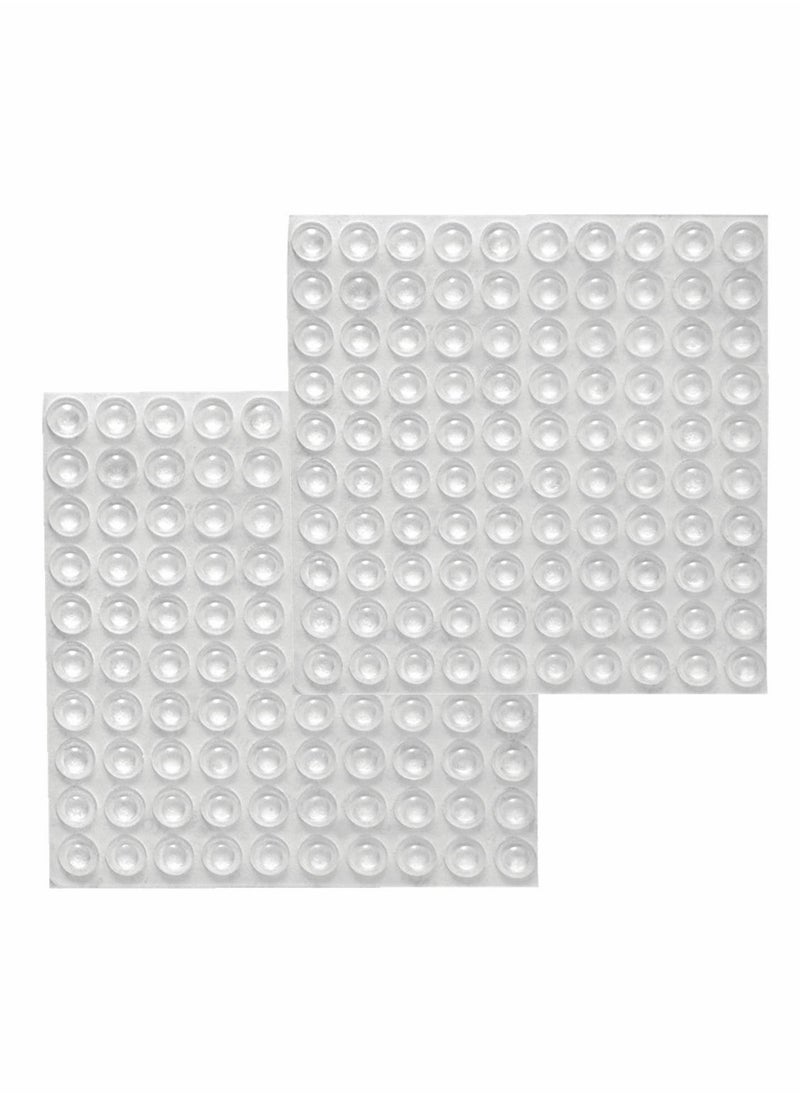 Excefore 200 Pieces Rubber Feet Pads Adhesive Buffer Pads Door Bumpers Self Stick Noise Dampening Pads Small Clear Soft Silicone Close Cabinet & Furniture Bumpers 9 mm Diameter x 3 mm (Clear)  - Image 1