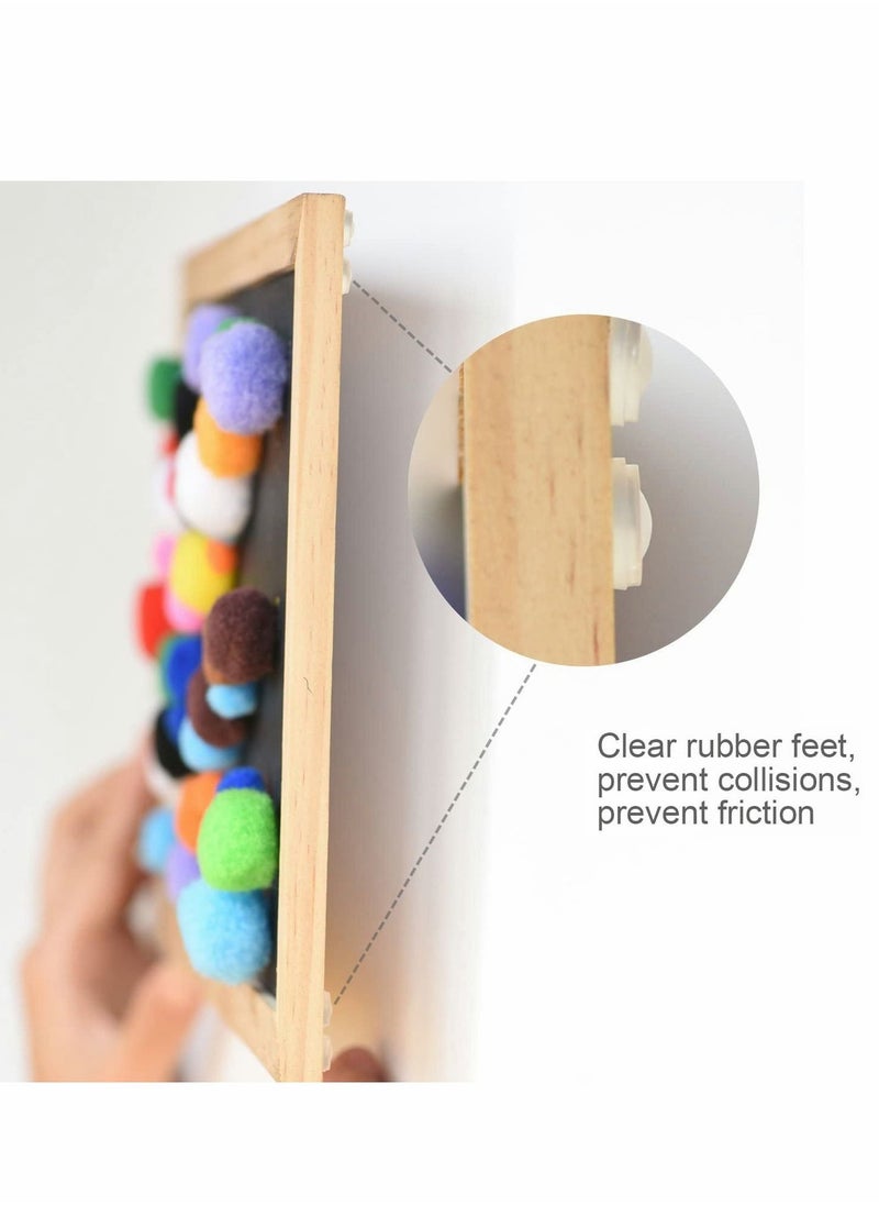 Excefore 200 Pieces Rubber Feet Pads Adhesive Buffer Pads Door Bumpers Self Stick Noise Dampening Pads Small Clear Soft Silicone Close Cabinet & Furniture Bumpers 9 mm Diameter x 3 mm (Clear)  - Image 4