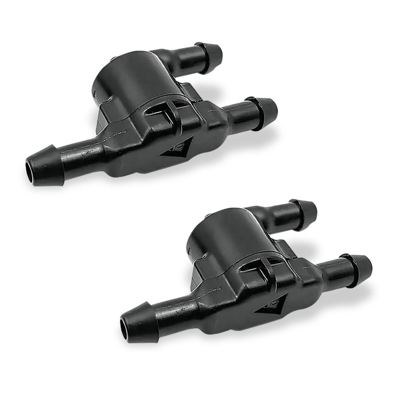 Flygun 2 PCS Car Windshield Wiper Washer Check Valve 3 Port Cleaning Nozzle Replacement 8532128020 Wiper Spray Pipe Cleaning Connector Accessory Compatible with Toyota Lexus Black - Image 3