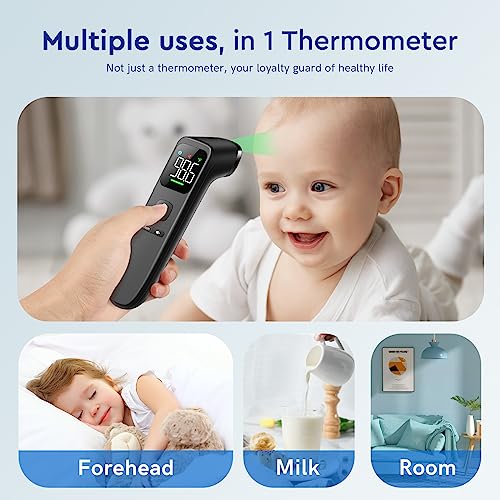 Viproud No-Touch Thermometer for Adults and Kids - Digital Forehead Thermometer with High Accuracy, Ultra Clear LEDScreen and Fever Alarm - Image 5