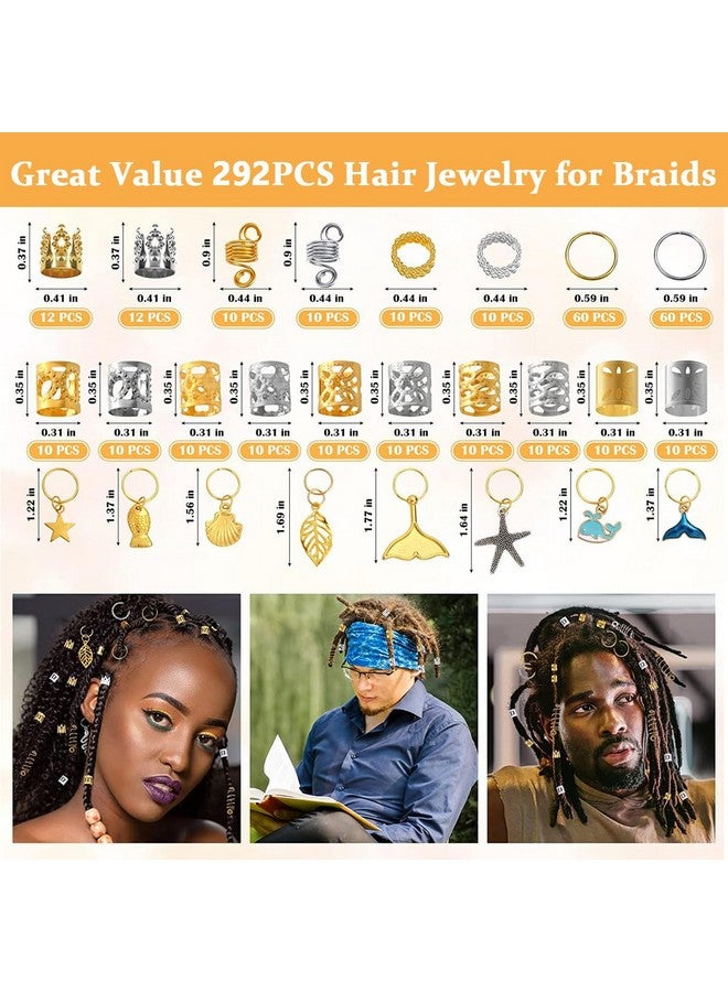 PALAY¬Æ 292pcs Hair Jewelry for Braids & Dreadlocks, Assorted Stylish Metal Hair Pendants, Coils Rings Clips Accessories for Women & Girls - Image 2