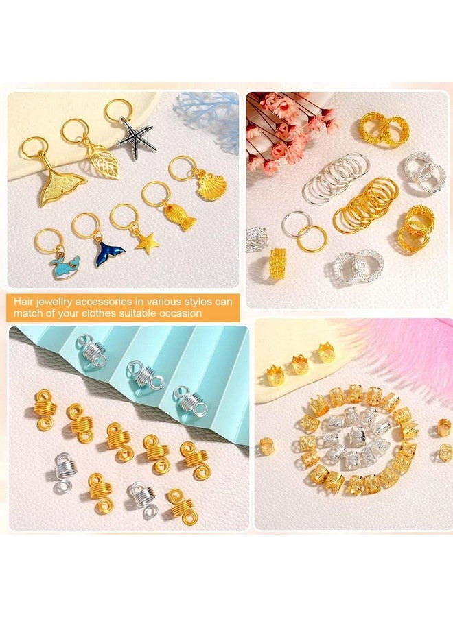 PALAY¬Æ 292pcs Hair Jewelry for Braids & Dreadlocks, Assorted Stylish Metal Hair Pendants, Coils Rings Clips Accessories for Women & Girls - Image 5