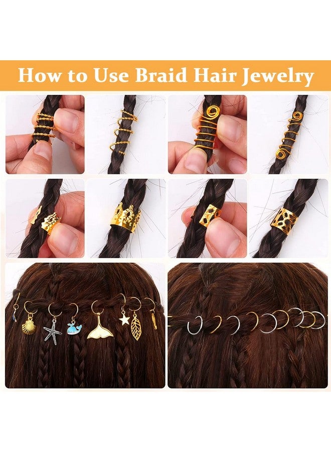 PALAY¬Æ 292pcs Hair Jewelry for Braids & Dreadlocks, Assorted Stylish Metal Hair Pendants, Coils Rings Clips Accessories for Women & Girls - Image 4