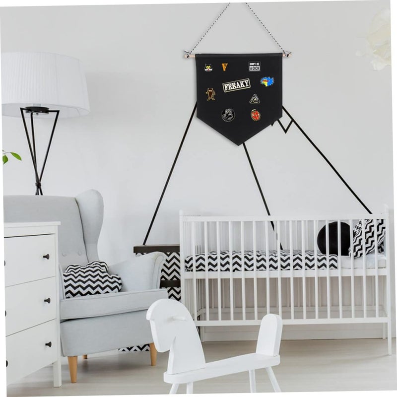 4 Pieces Solid Color Brooch Pin Holder with Lanyard for Wall Display and Badge Storage - Image 5