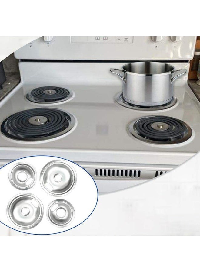 Gray round burner cover oil return pan oil filter pan gas stove oil dripping bowl replaces stove kitchen gas stove accessories-burner oil dripping pan two 6 inches+two 8 inches - Image 3