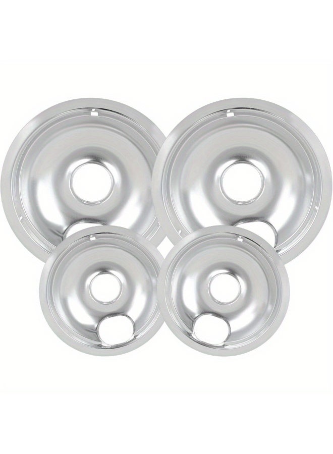 Gray round burner cover oil return pan oil filter pan gas stove oil dripping bowl replaces stove kitchen gas stove accessories-burner oil dripping pan two 6 inches+two 8 inches - Image 4