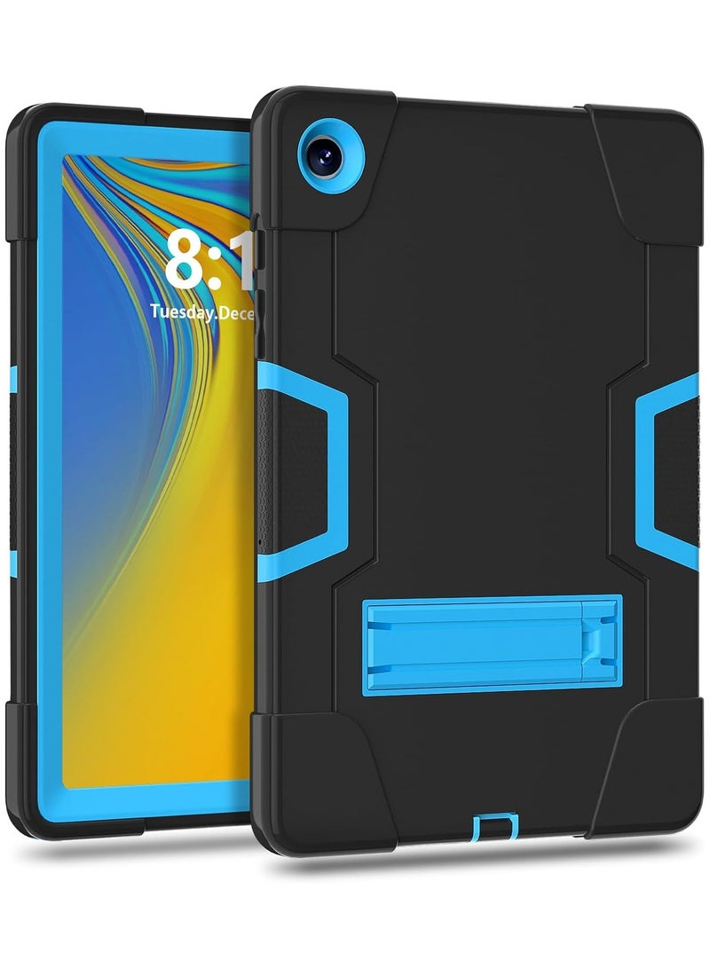 حافظة Galaxy Tab A9 Plus SM-X216B 2023، حافظة حماية هجينة متينة مكونة من 3 طبقات وممتصة للصدمات ومضادة للخدش مع مسند لجهاز Galaxy Tab A9 Plus (أسود + أزرق) - Image 1