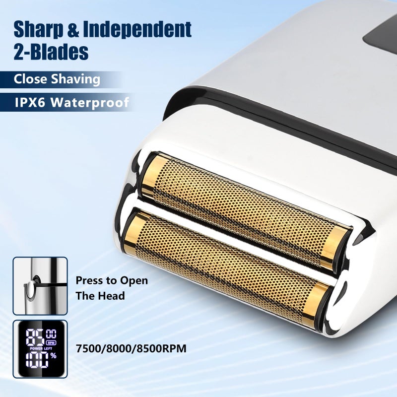 SUNNOW Hair Clippers Professional Cordless for Men, Electric Foil Shavers Razor & Beard Hair Trimmer Kit, Rechargeable Hair Cut Machines Fade Clippers Set, 3 in1 Beard Trimming Kit for Home, Barber - Image 3