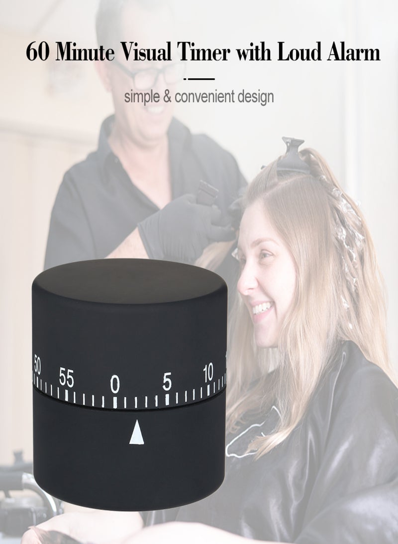 60 Minute Visual Timer with Loud Alarm Manual Countdown Timer Clock Time Management Tool for Hair Coloring Dyeing Styling Tool - Image 3