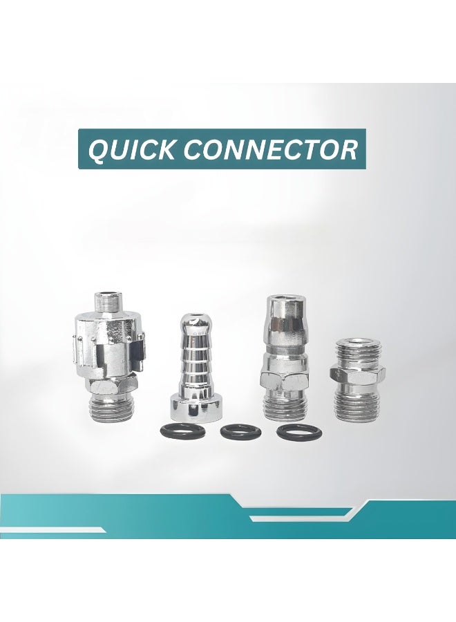 توتال مقياس ضغط الإطارات TOTAL TAT11601، مسدس ضغط هواء بحد أقصى 8.5 بار مع عداد تناظري، خرطوم هواء عالي الضغط وموصل سريع، منفاخ إطارات عالي التحمل للسيارات والدراجات النارية والشاحنات والسيارات الرياضية متعددة الاستخدامات، أداة دقيقة لفحص ضغط الإطارات ونفخها. - Image 3