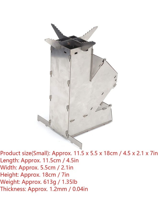 klarako Rocket Stove Portable Durable Convenient Stainless Steel Detachable Backpacking Stove  - Image 2