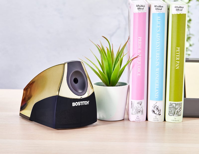 Bostitch Office Electric Pencil Sharpener, Heavy Duty Powerful Stall-Free Motor, High Capacity Shavings Tray, for Office or Classroom, Metallic Purple - Image 5