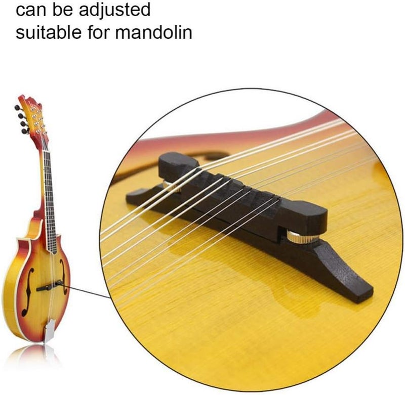 Mandolin Bridge, Radisued Mandolin Bridge Rosewood Height Adjustable Bridge Mandolin Instrument DIY Repair Parts - Image 2