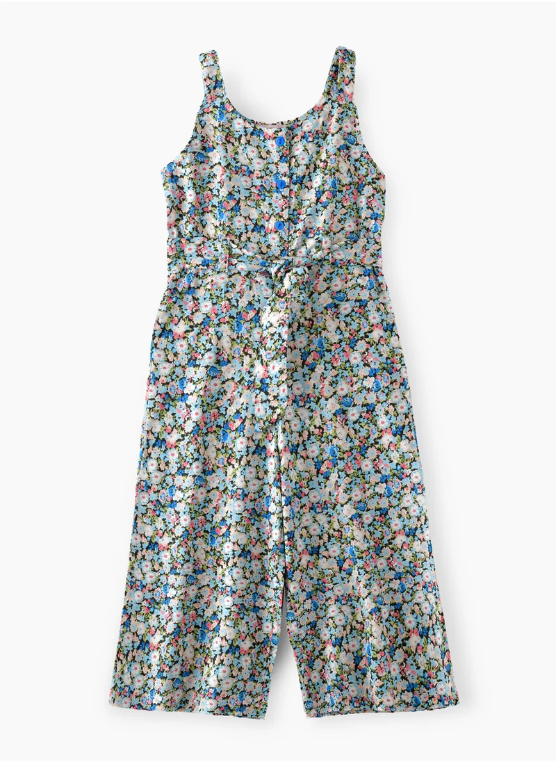 جيلين Sunny Smiles: Girls' Soft Viscose Jumpsuit | Comfy Chic & Summer Fun