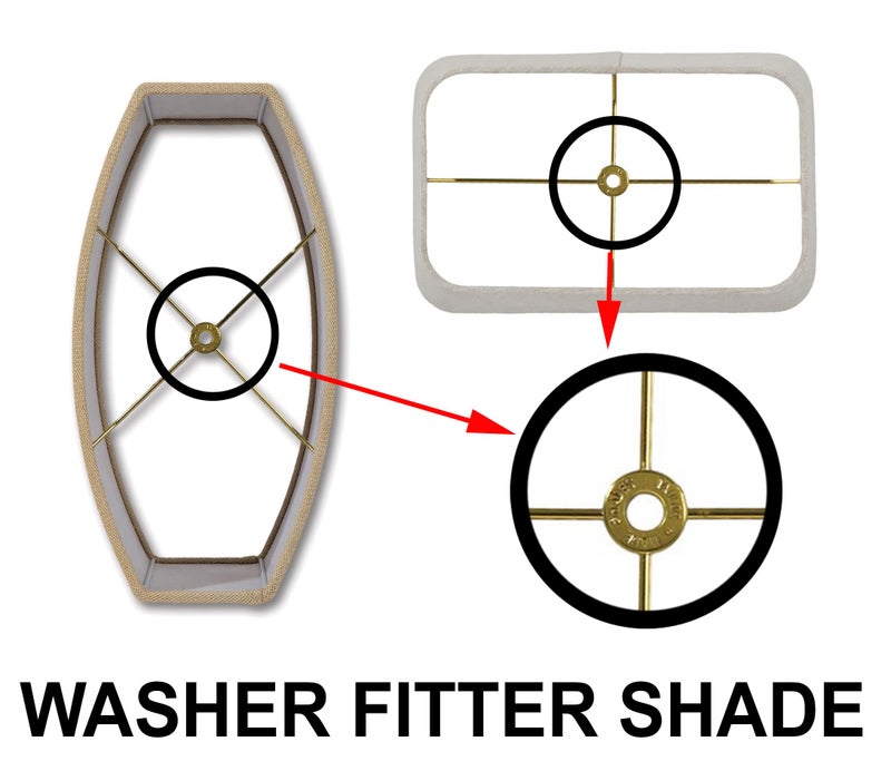 B&P LampÂ® 7 Inch Regular Weight Lamp Shade Harp Holder for Table and Floor Lamps, Brass Plated Steel Finish - Image 5