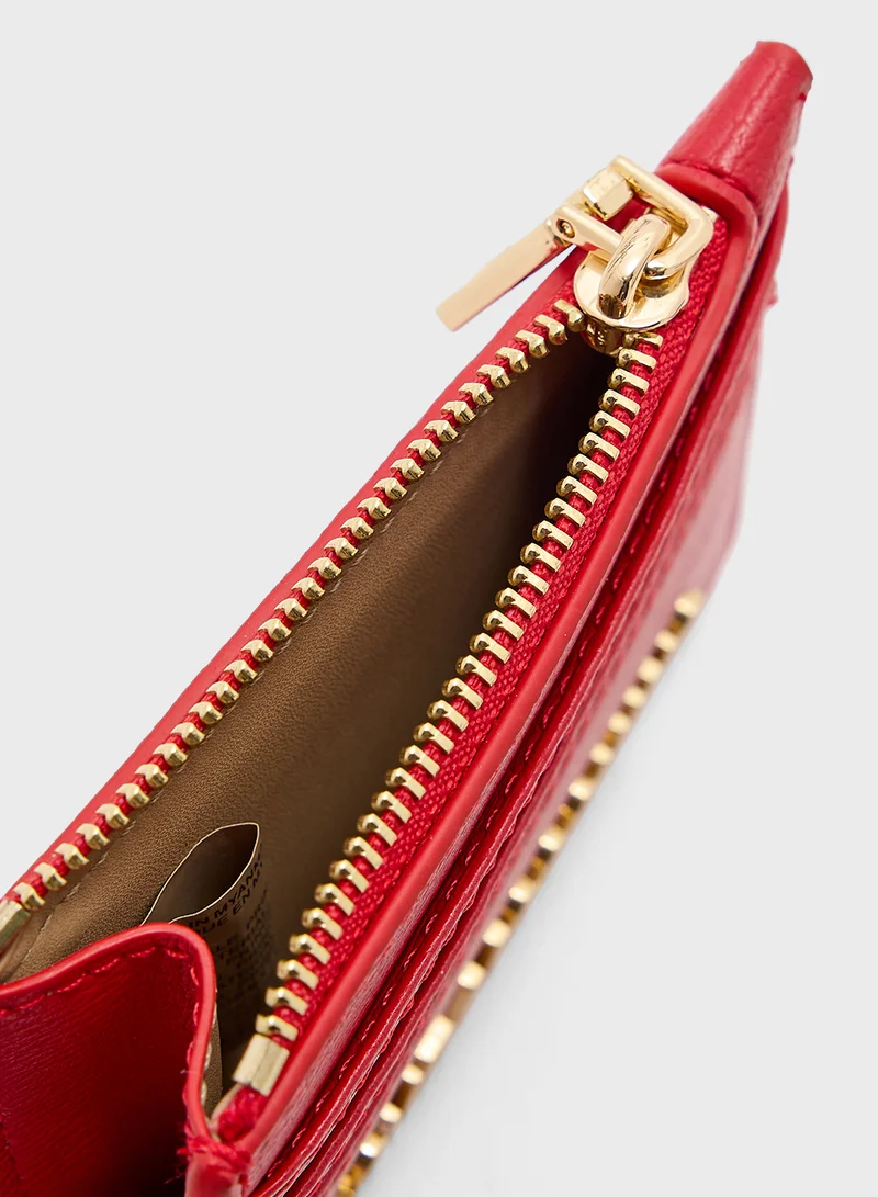 Love Moschino Logo Detailed Zip Over Wallet