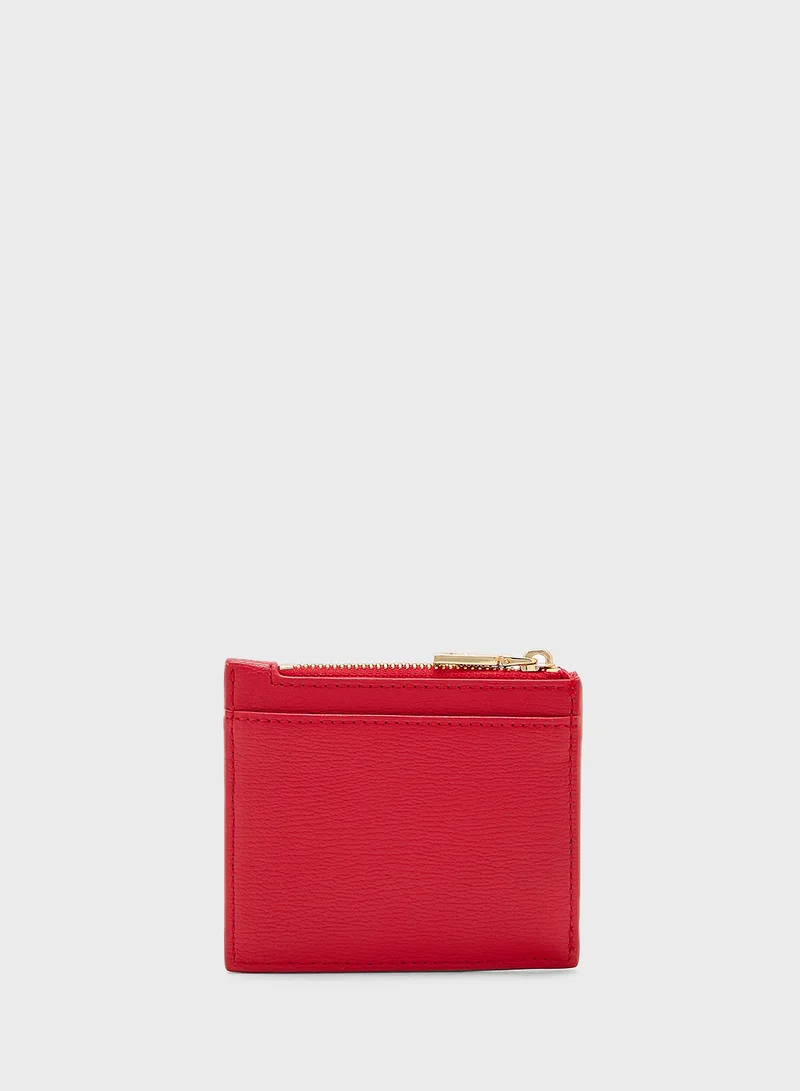 Love Moschino Logo Detailed Zip Over Wallet