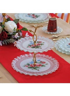 Glore Maudie Gold Glass Cookie Stand  - Image 1