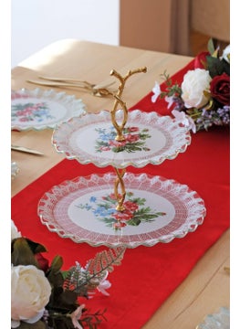 Glore Maudie Gold Glass Cookie Stand  - Image 2