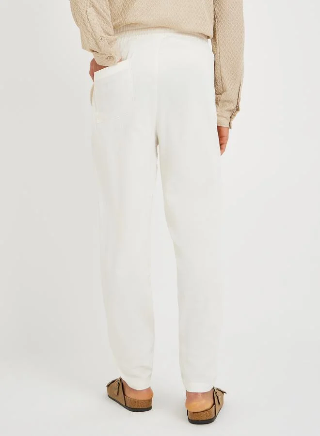 Styli Styli Textured Regular Fit Joggers with Drawstring