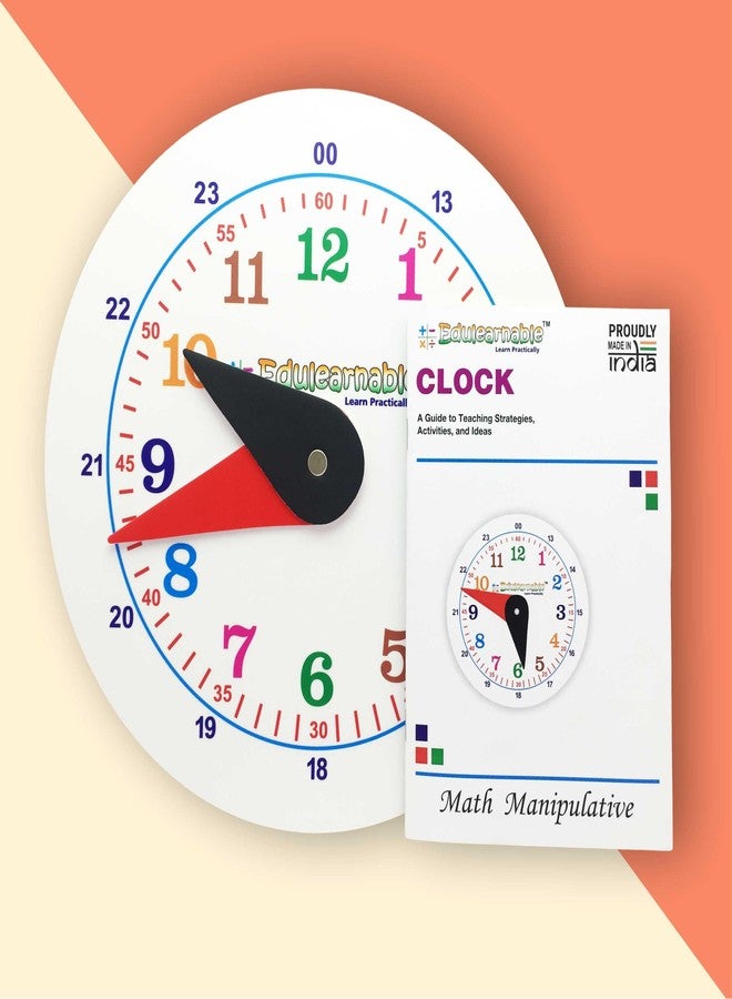 Edulearnable Toy Clock for Early Time Learning for Kids Gift for Little Boys Girls Educational Montessori Teach and Learn Dummy Ghadi Screen-Free Toys - Image 2