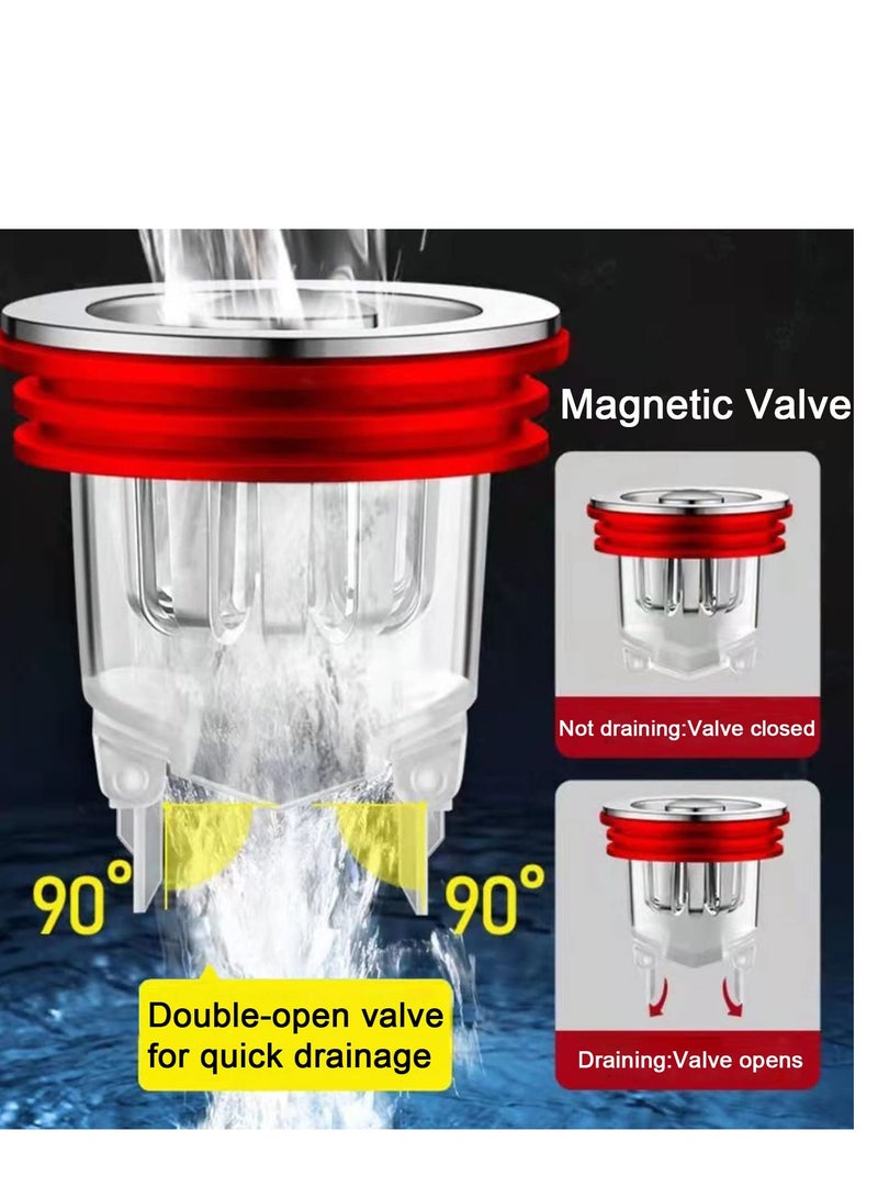 Anti-Odor Anti-Clog Sink Drain Strainer Set for Kitchen and Bathroom - Prevent Clogging with this 4-Pack Sink Filter for Bathtub and Sink Drains - Image 4