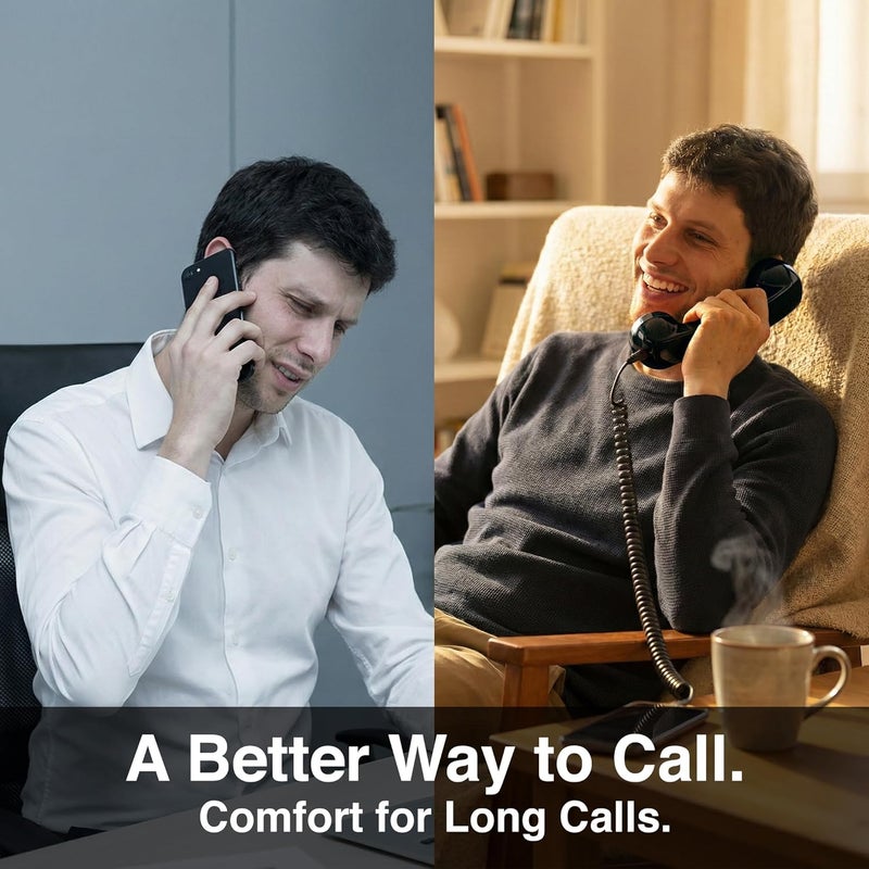 Opis Technology 60s Micro: Cellphone Retro handset/Old-Style Headset for All Cell-Phones (Black) - Image 2