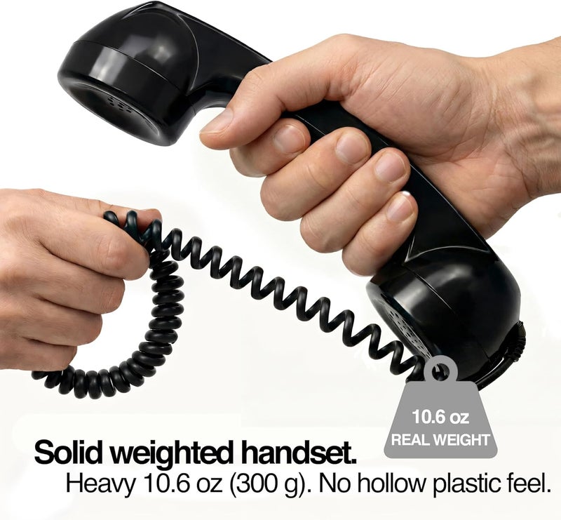 Opis Technology 60s Micro: Cellphone Retro handset/Old-Style Headset for All Cell-Phones (Black) - Image 5