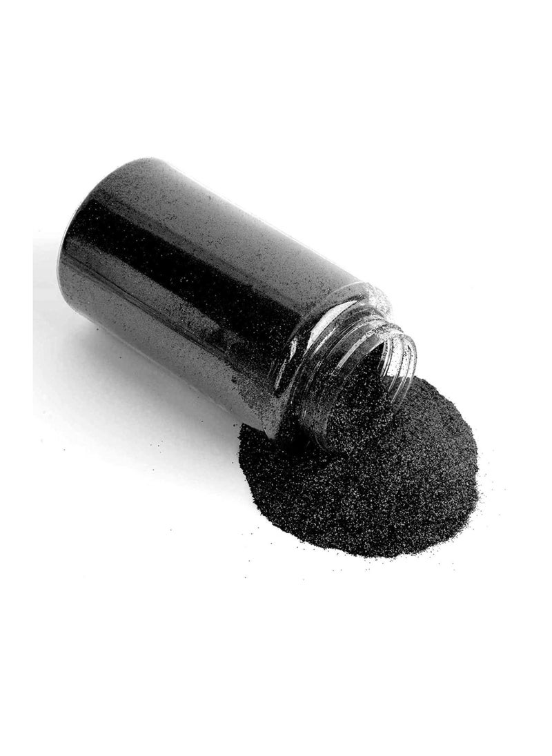 Sadaf - Glitter Shaker Bottle, 100g Black Glitter Pots for Resin Epoxy Slime Painting Scrapbooking Arts and Crafts Supplies - Image 1