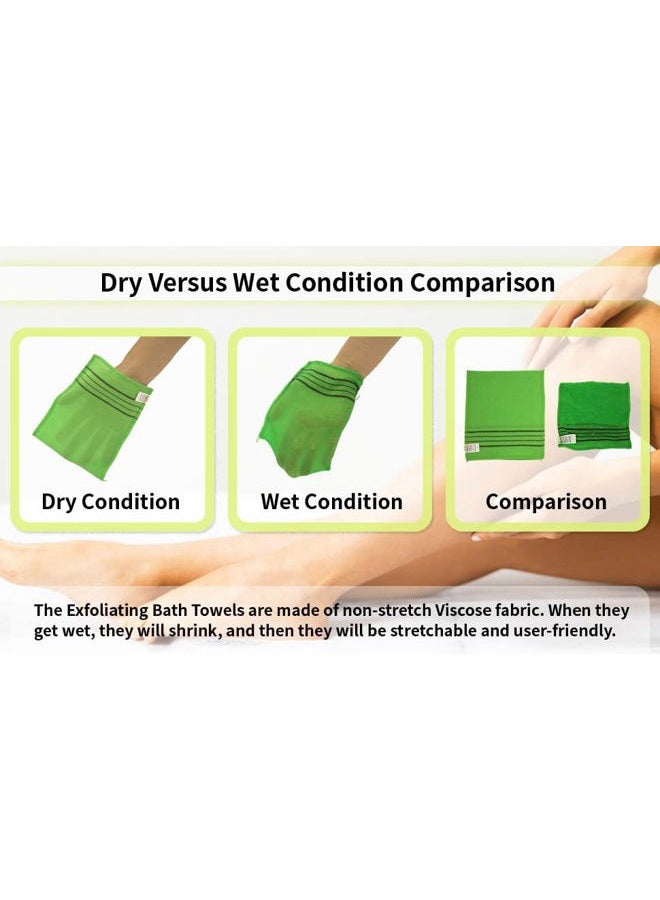 GOLDSANGSA Songwol Towel Exfoliating Towel Bath Washcloth 4 Pcs (Green) for Dead Skin - Image 5