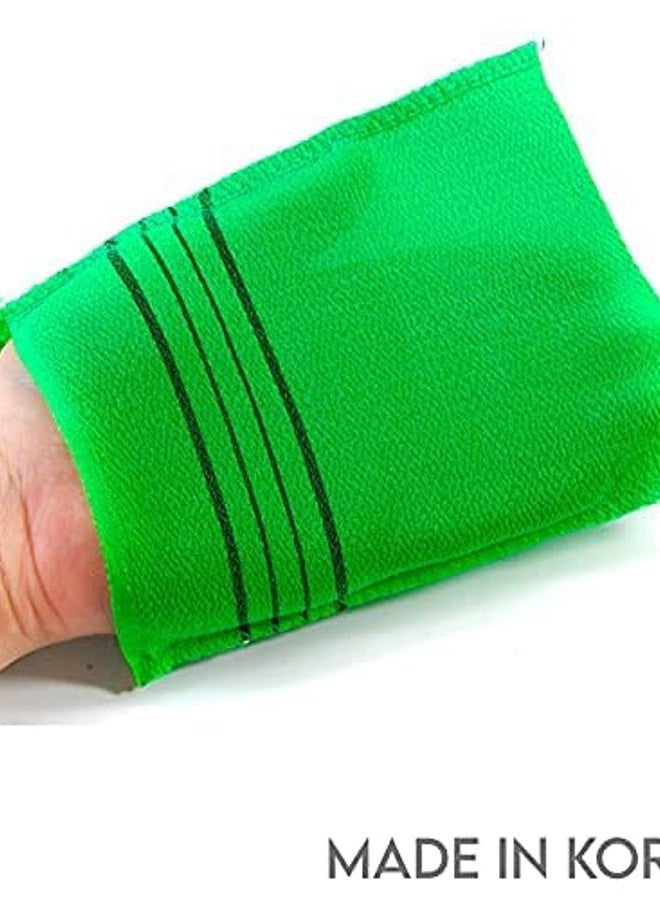 GOLDSANGSA Songwol Towel Exfoliating Towel Bath Washcloth 4 Pcs (Green) for Dead Skin - Image 3