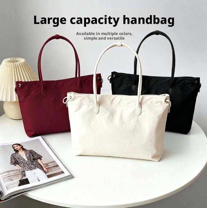 Japanese Style Drawstring Nylon Tote Bag - Image 2