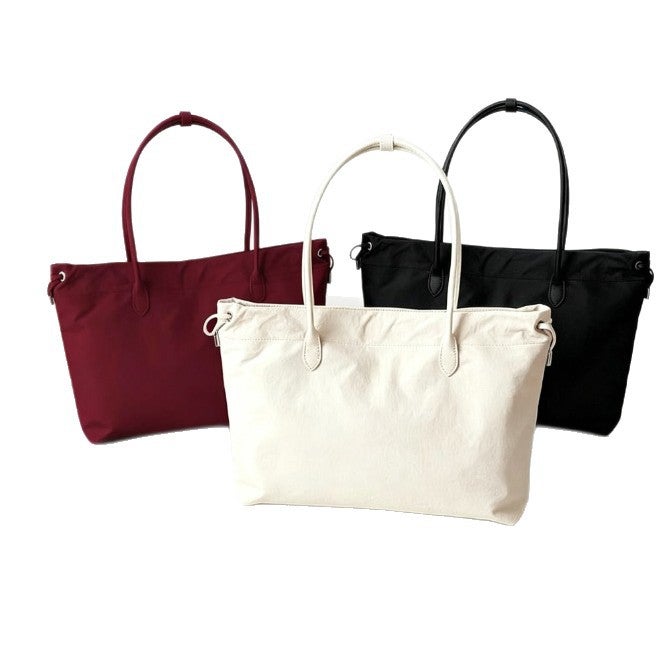 Japanese Style Drawstring Nylon Tote Bag - Image 5