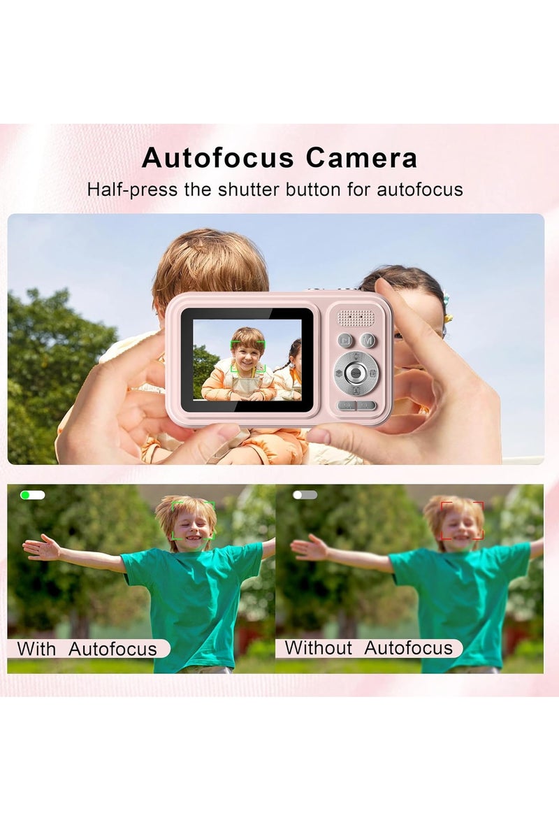 Kids Digital Camera, 48M Full HD Autofocus Small Camera, Lightweight And Compact Children Action Camera, Multifunctional Sports Camera For Kids Adults, (1pc, Black) - Image 2