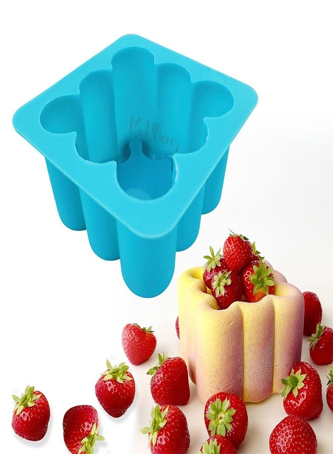 MoldBerry Silicone Zig Zag Square Bento Cake Pan – Non-Stick & Reusable Baking Mold for Mini Cakes, Brownies, Desserts – Flexible, Heat-Resistant Tray – Easy Release – Pack of 1 - Image 1