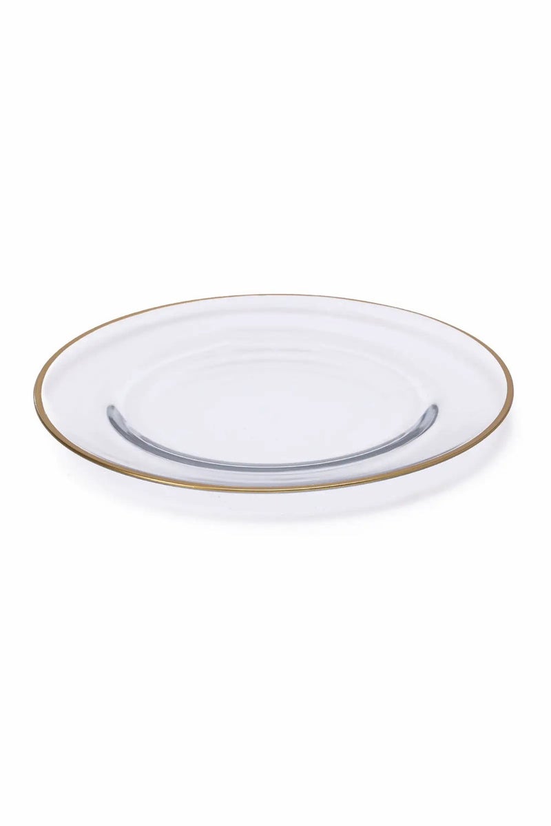 Carina Glass Plate with Gold Rim (33cm) - Image 1