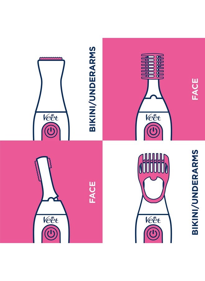 Veet - Removal Electric Trimmer Expert Sensitive Precision Beauty Styler For Underarms Eyebrows And Bikini Hair Removal With 8 Accessories And Beauty Bag 1 Count - Image 1